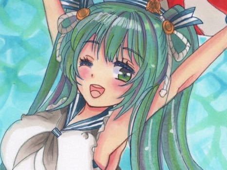 手描きイラスト 初音ミク 夏ミク 全品送料無料 夏ミク 手描きイラスト 初音ミク 夏ミク 全品送料無料 夏ミク