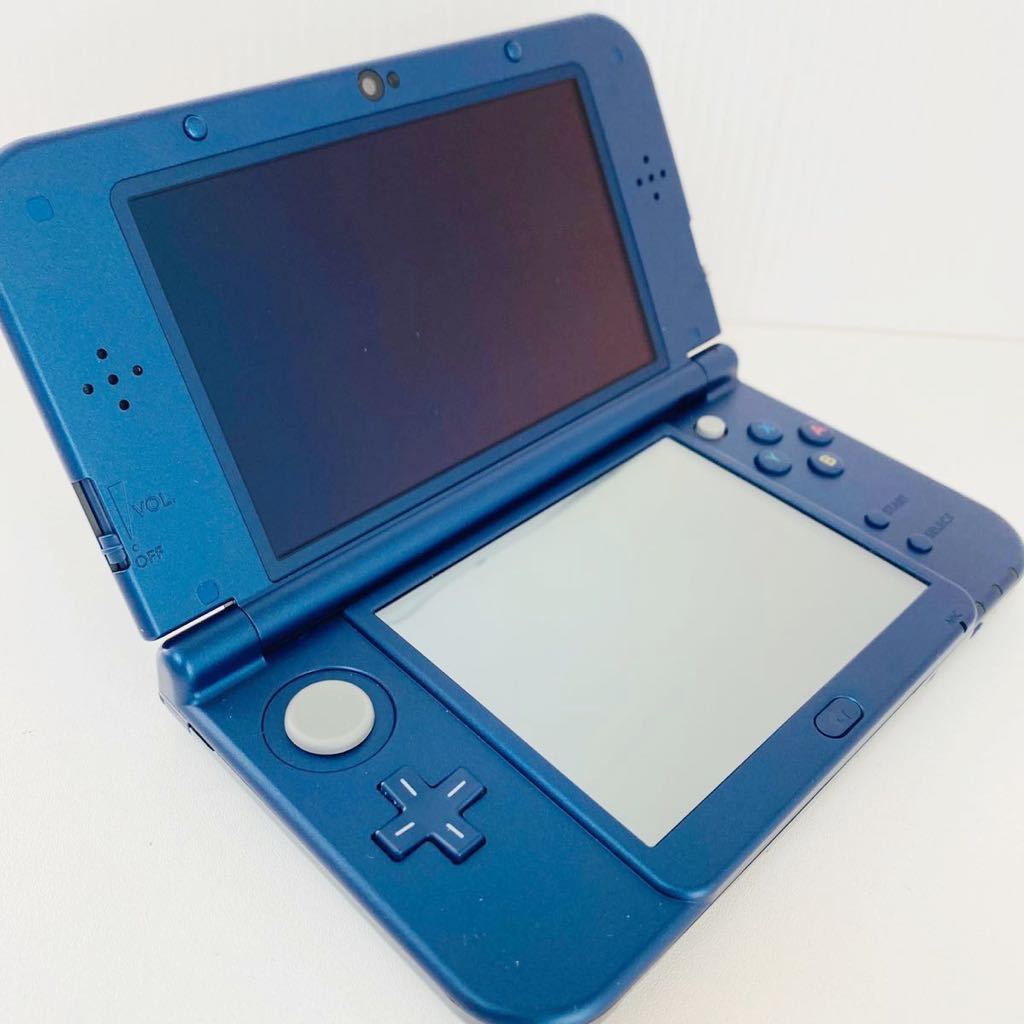 【美品】【送金無料】任天堂 Newニンテンドー3DS LL メタリックブルー充電器 3DS本体 
