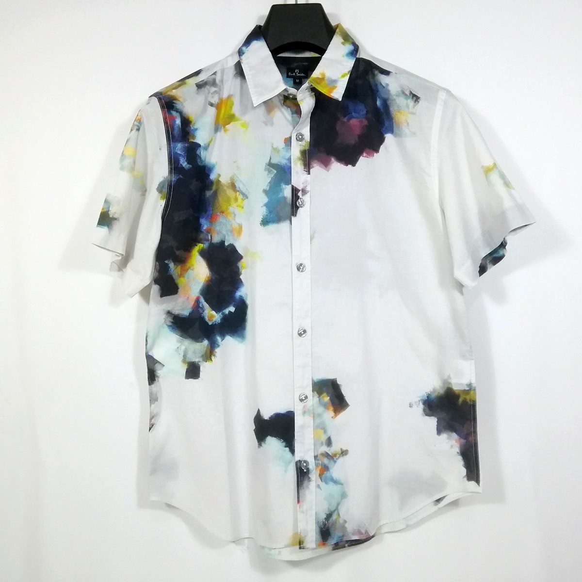 即決★美品 PS Paul Smith ピーエス ポールスミス 総柄 半袖シャツ M【送料無料】