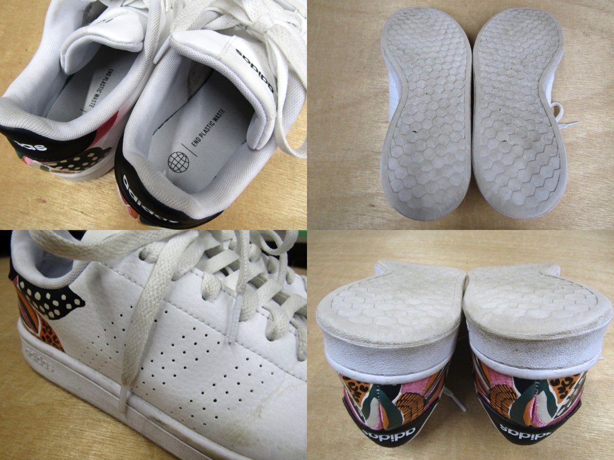 S2393:adidas END PLASTIC WASTE Adidas shoes / white /24.5cm lady's sneakers 