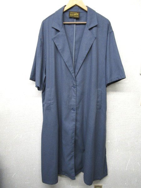 S2436:タグ付き未使用品 定価￥12.500+tax BELLE VINTAGE ベル ヴィンテージ コート/F/水色/半袖コートワンピース レディース リネンコートの画像1