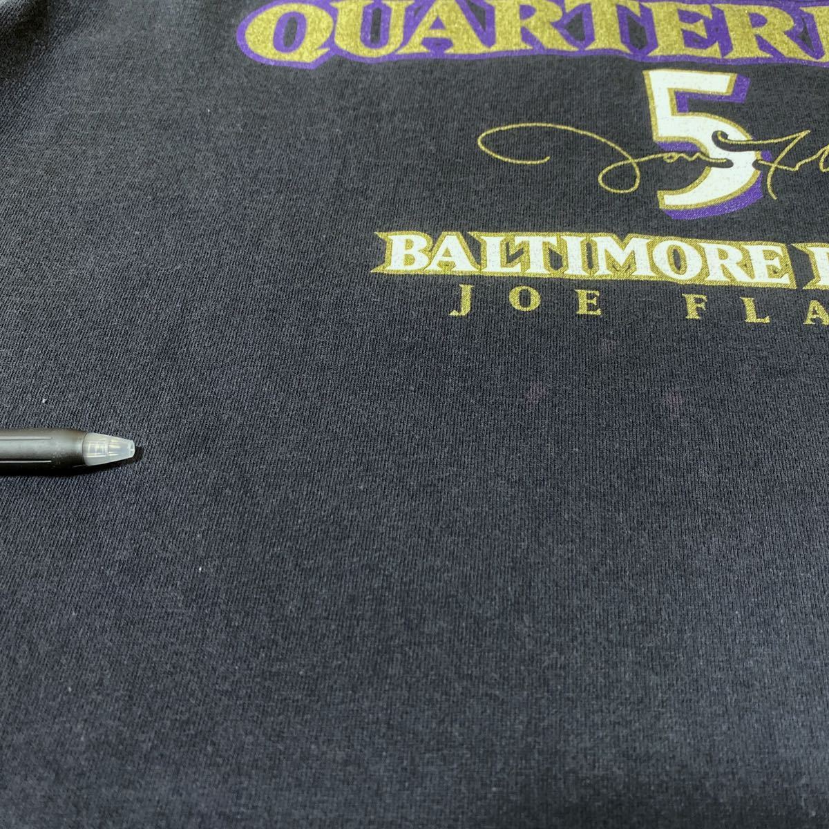 Reebok リーボック NFL Baltimore Ravens ボルチモア・レイブンズ フラッコ プリント Tシャツ XL USA古着 アメリカ古着_画像6