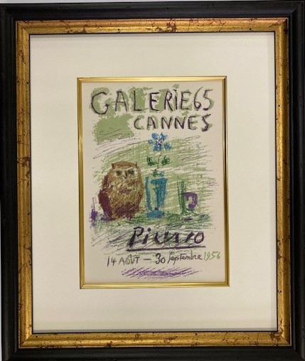 【特価】　≪　　パブロ・ピカソ　　≫　　リトグラフ【石版画】 　 GALLERY 65 CANNES 　 1959年　　PABLO　PICASSO