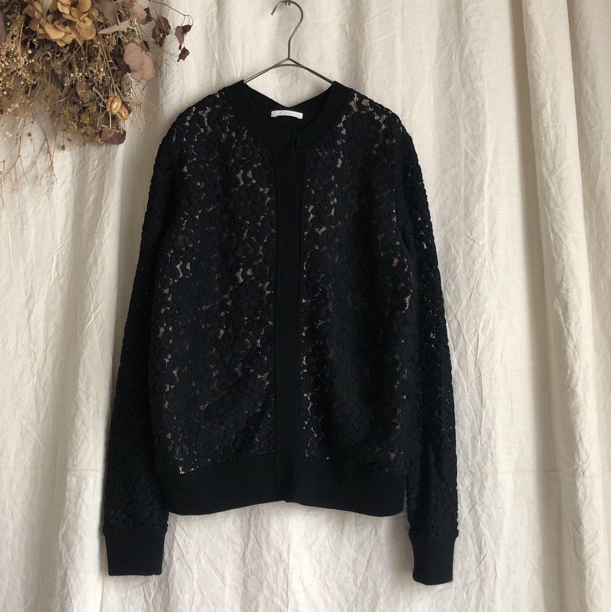 ヤフオク! - Chloe クロエ レース ニット カーディガン 黒