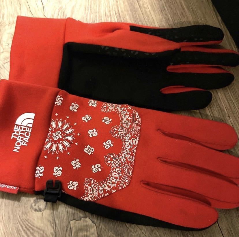 Supreme THE NORTH FACE Bandana Etip Glove Red シュプリーム