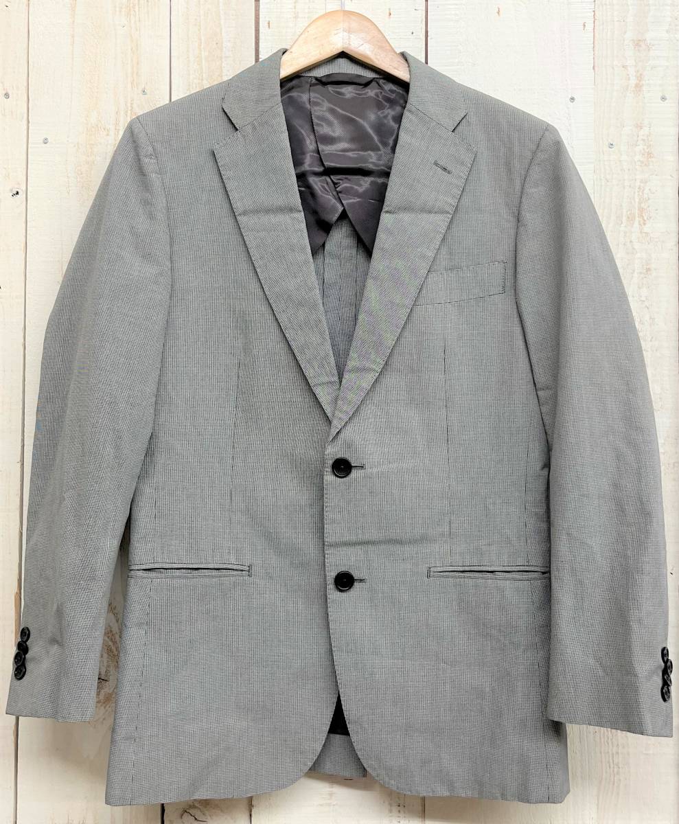 SHIPS Ships * thousand bird ..linen flax .* tailored jacket *44 size * gray series single center vent .. made in Japan gentleman men's 