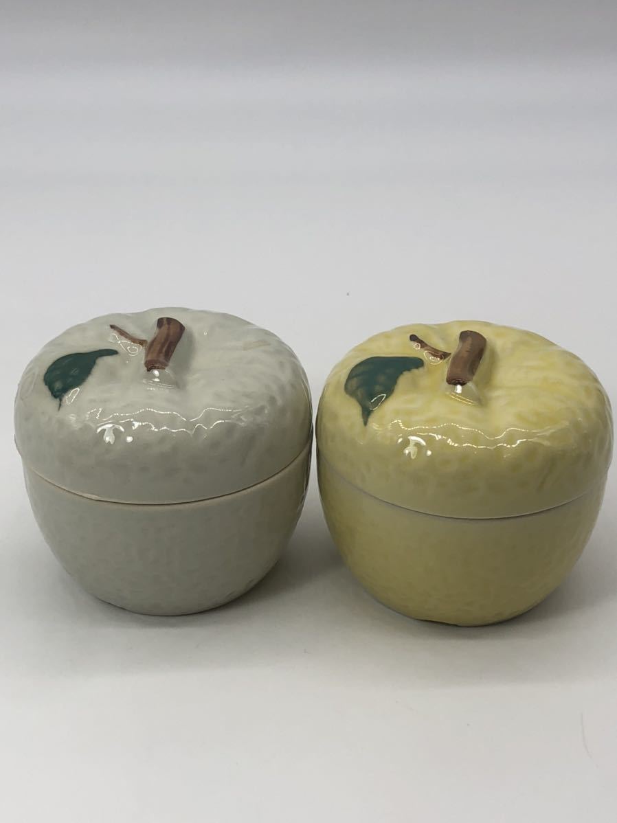 美品　小鉢5個セット　りんご型　小物入れ　薬味鉢など　和食器　食器　陶磁器　P3-20_画像3