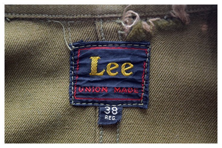 40\'S LEE Lee red tag . body e bell type TALON Zip Vintage all-in-one coverall khaki [M corresponding /38R]*EC1
