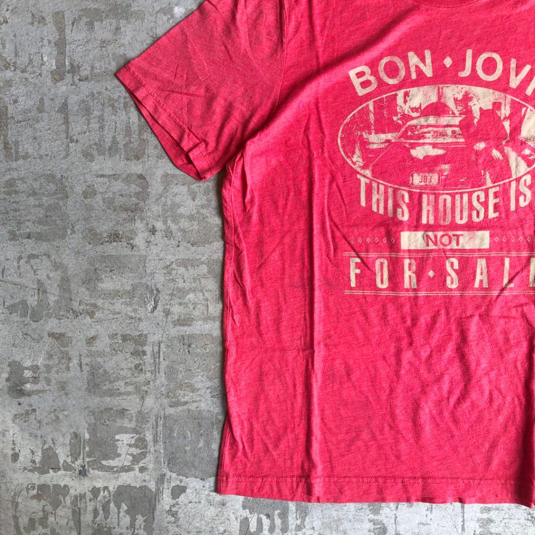 BON JOVI THIS HOUSE IS NOT FOR SALE ボンジョビ Tシャツ メンズ XLサイズ レッド 系