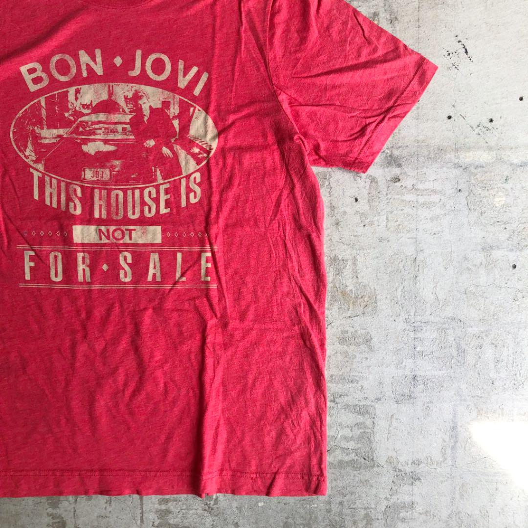 BON JOVI THIS HOUSE IS NOT FOR SALE ボンジョビ Tシャツ メンズ XLサイズ レッド 系