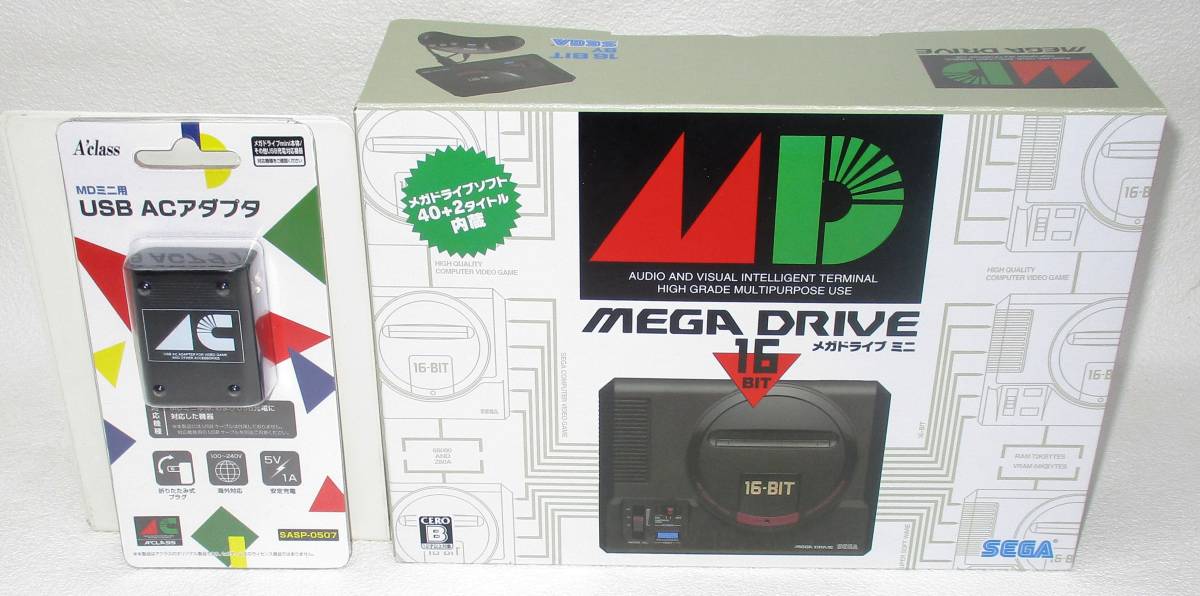 未使用 【SEGA メガドライブミニ MDミニ】 専用 USB ACアダプタ付き