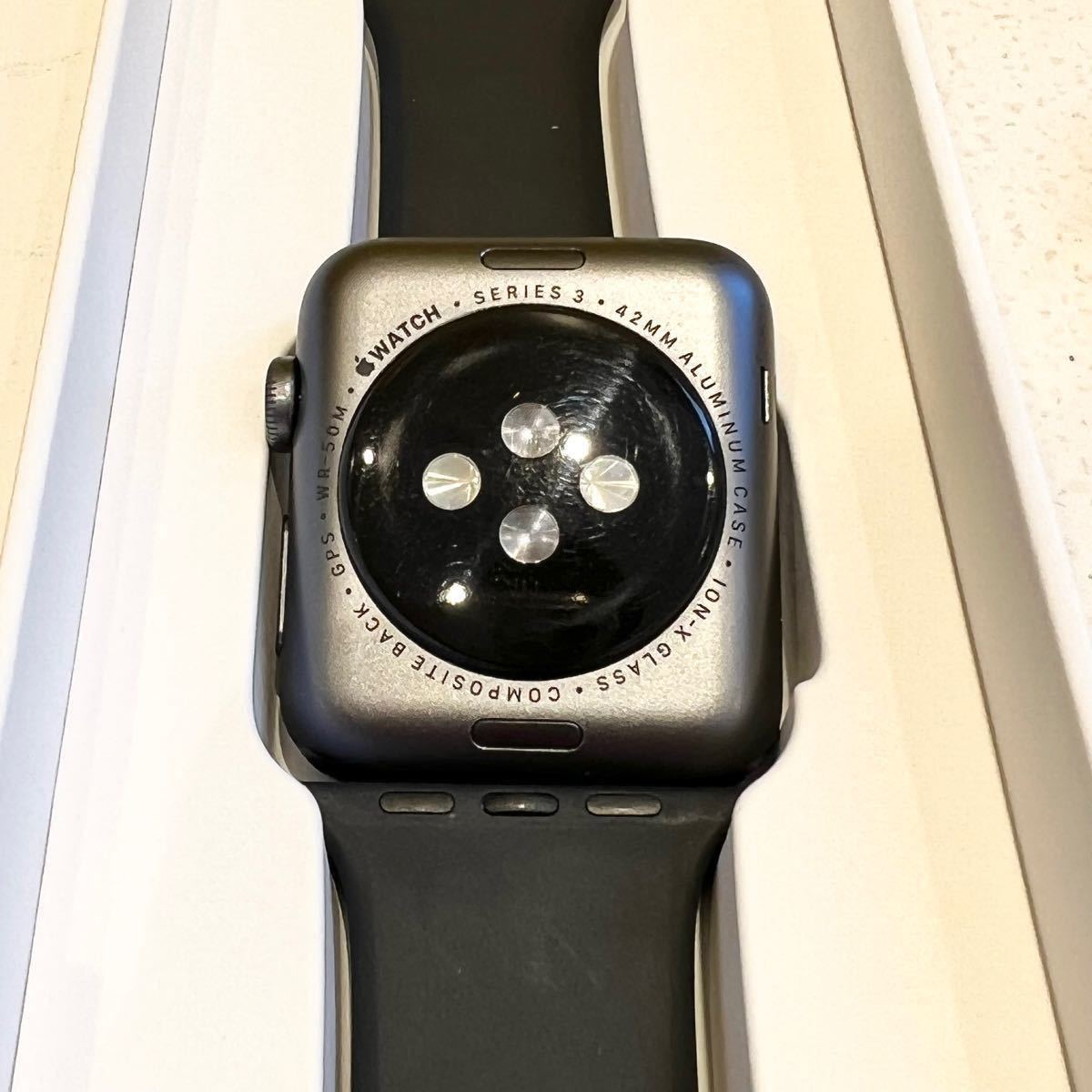 Apple Watch Series3 42mm 新品充電器 アルミニウム オマケ付き スペースグレイ