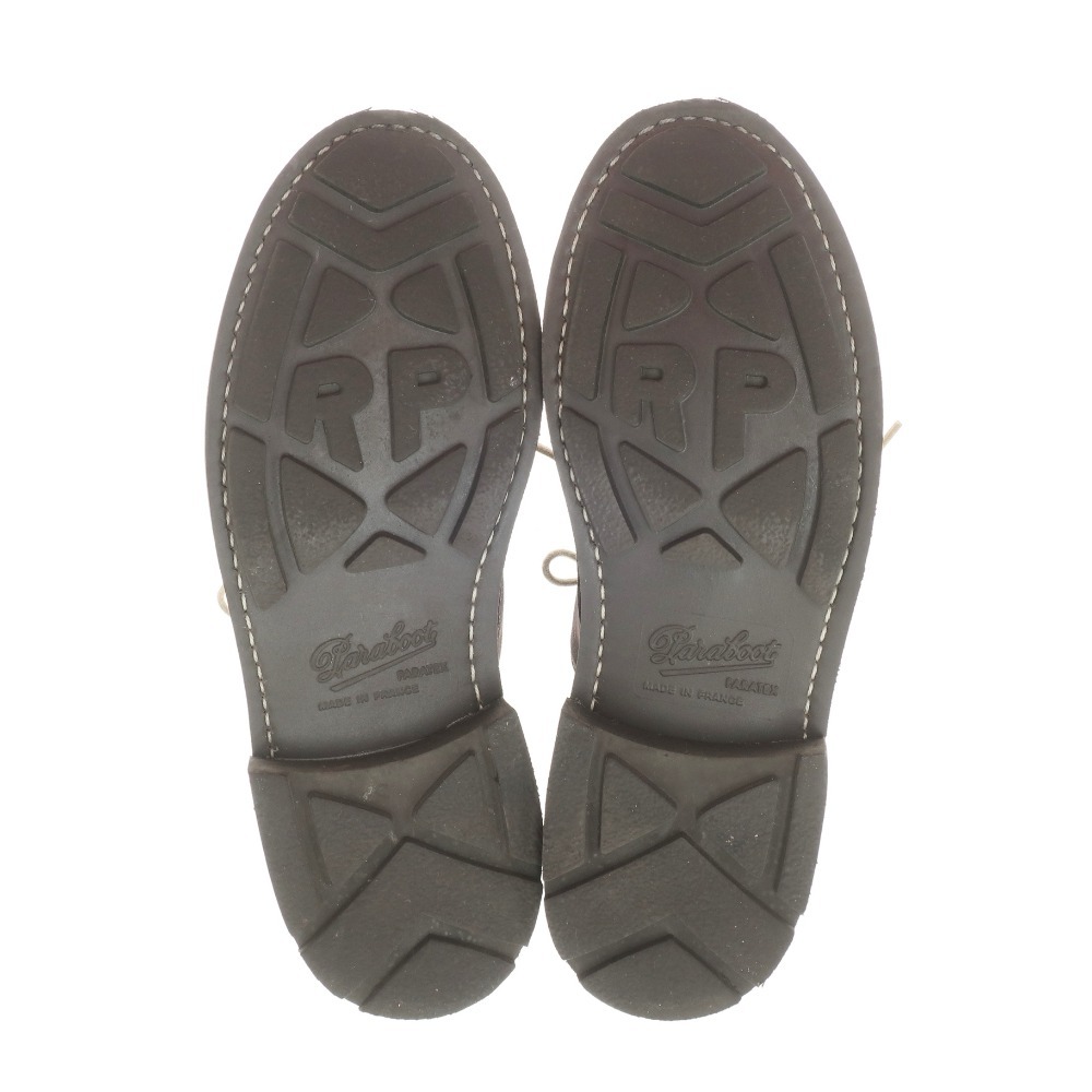 【中古】パラブーツ Paraboot シャンボード スエード Uチップ シューズ ダークブラウン【サイズ5】_画像3