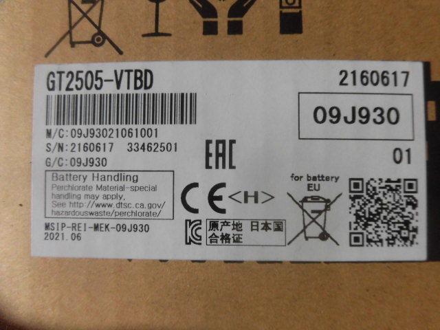三菱電機 MITSUBISHI 表示器GOT タッチパネル GT2505-VTBD2021年6月 製造 国内より落札当日発送可 新品 未使用 未開封  ６ヶ月保証