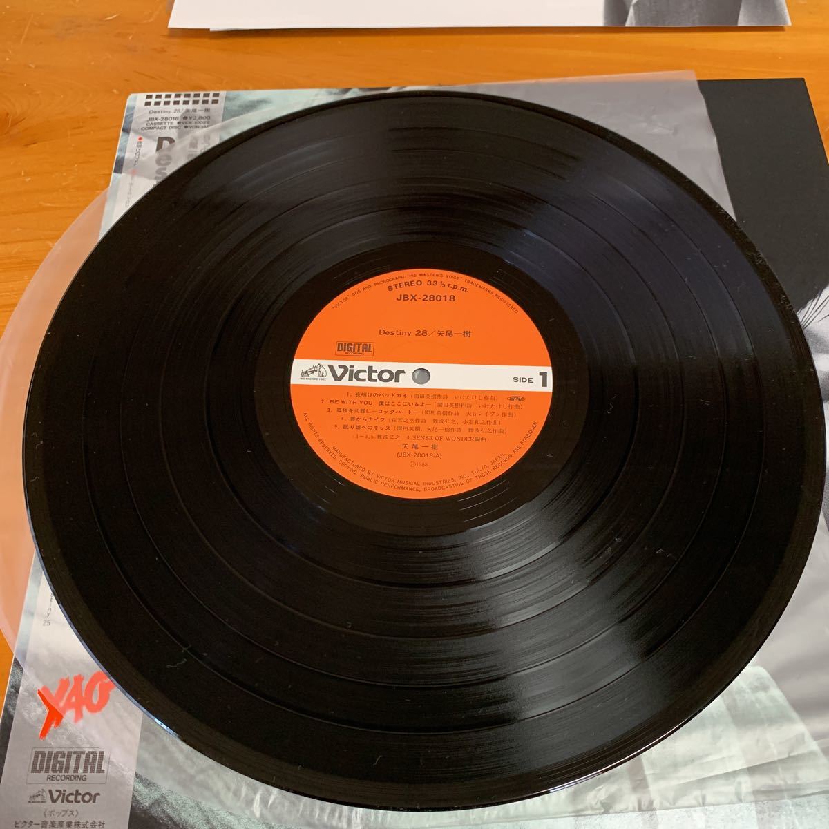 LP レコード 矢尾一樹 Destiny 28 帯付き 初版盤 初回特典写真 LP レコード 矢尾一樹 Destiny 28 帯付き 初版盤 初回特典写真