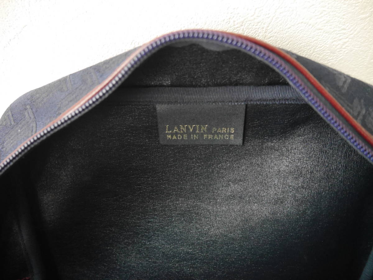 高級百貨店 LANVIN PARIS VINTAGE フランス製 クロコ型押し レザー