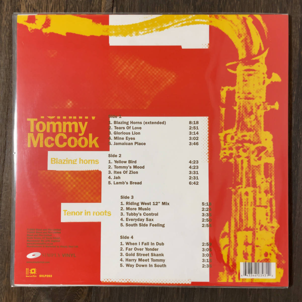 Tommy McCook Blazing Horns / Tenor In Rootsの画像2