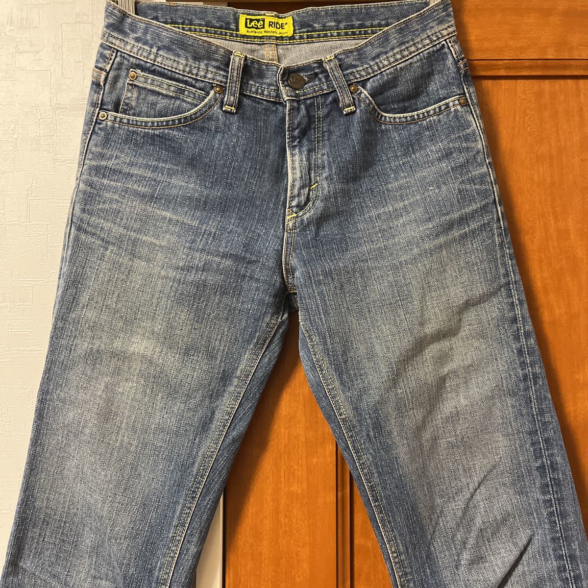 Lee リー RIDE ライド ストレートデニムジーンズ(ダメージ加工)Authentic Western Jeans サイズ28
