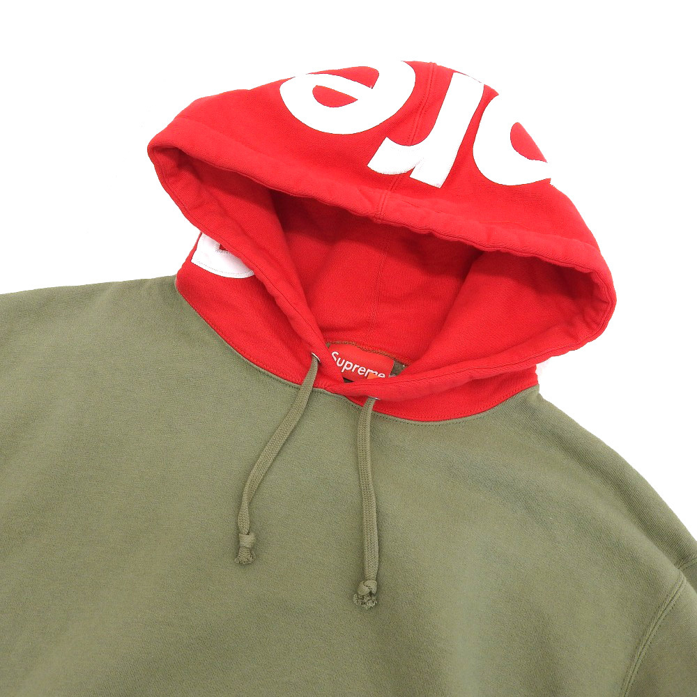 未使用 シュプリーム タグ付 21AW Contrast Hooded Sweatshirt