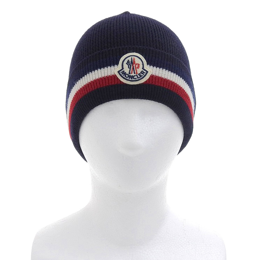 超美品 モンクレール MONCLER 2019-20AW ビーニー トリコロール ニット