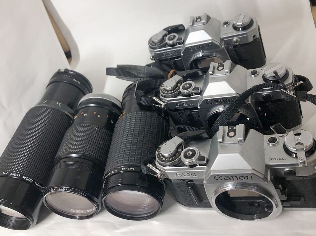 Canon AE-1 ブラック 一眼レフカメラ マウントレンズ ケース一式セット