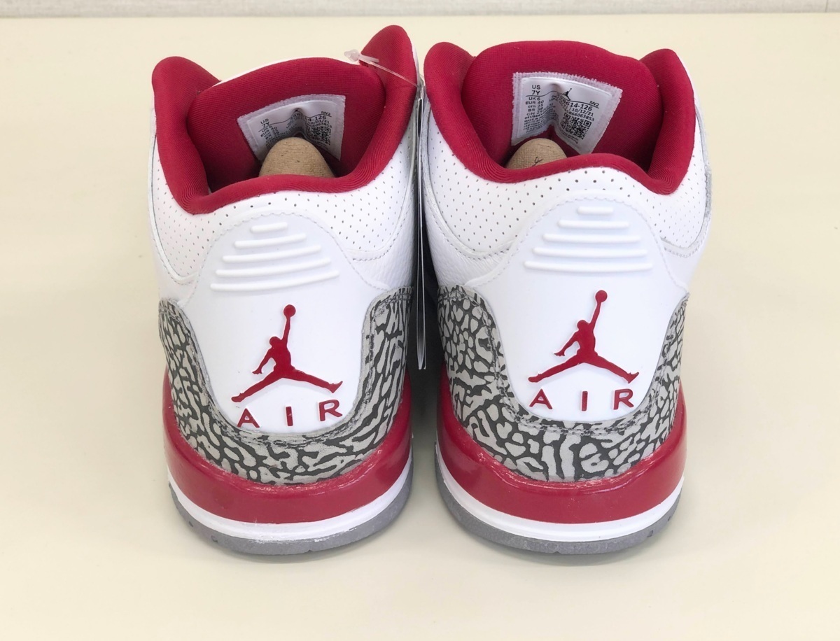 ★新品未使用★送料無料■NIKE/ナイキ■Air Jordan 3 エアジョーダン3 GS カーディナルレッド 25.0cm★埼玉発送★ゆの画像4