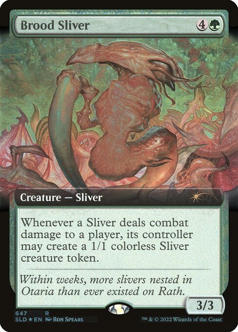 MTG ■緑/英語版■ 《繁殖スリヴァー/Brood Sliver》★FOIL★Secret Lair SLD_画像1