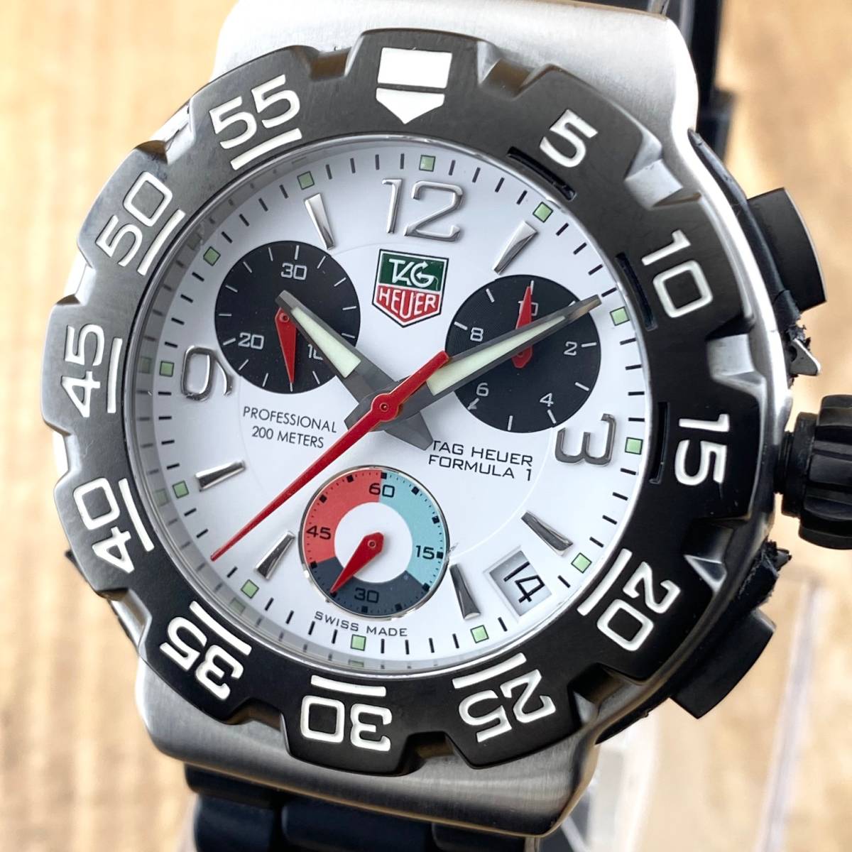 激安 TAG HEUER フォーミュラ1 腕時計 メタルベルト 新品電池 デイト