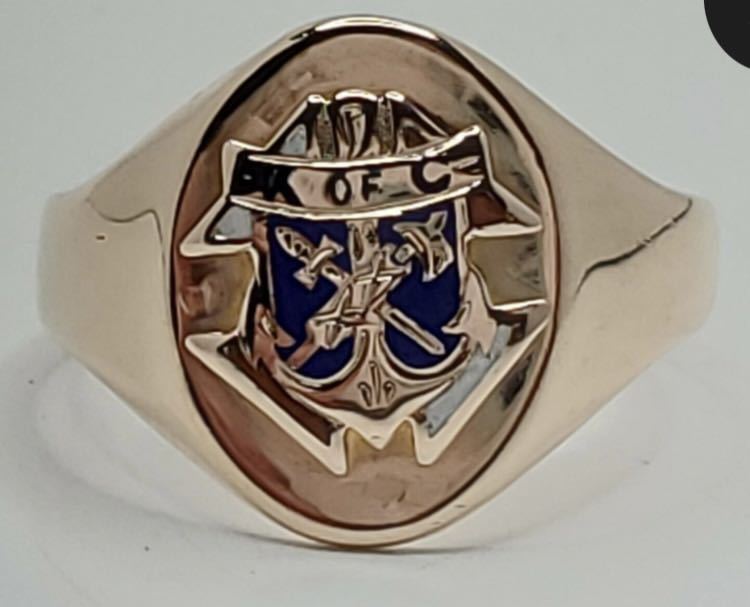 Mens 10K Gold Ring “Knights of Columbus” 6.2g made by Otsby & Barton
