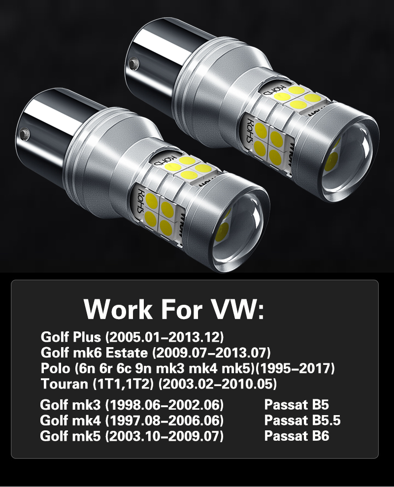 フォルクスワーゲン用 LEDバルブ バックランプ リバース ライト P21W BA15S パサートB5B6ゴルフmk3mk4mk5mk6ポロ6n6r6c9nトゥーラン_画像4