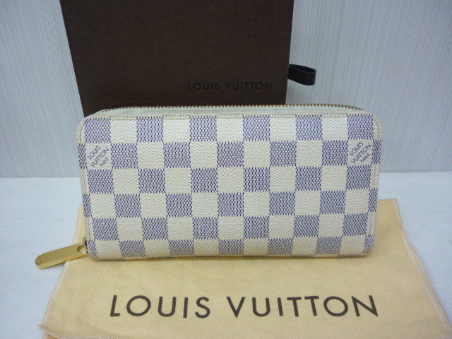 本物の LOUIS VUITTON N60019 a ジッピーウォレット 長財布 アズール