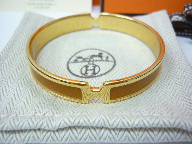 新品 HERMES エルメス ブレスレット オランプ T2 バングル ゴールド