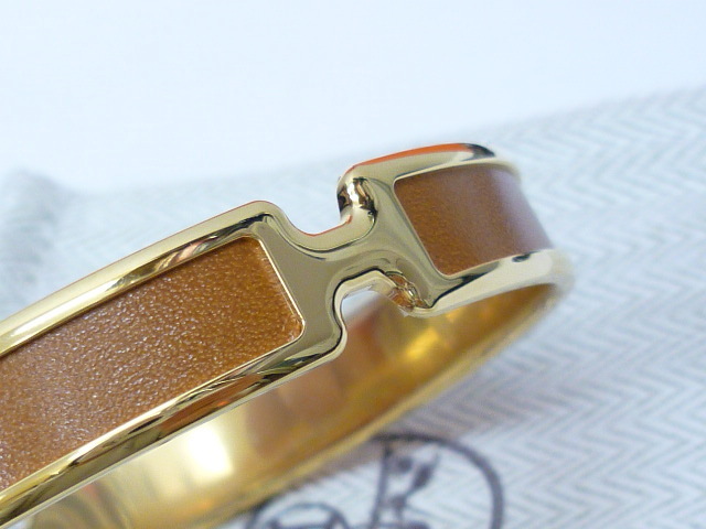 新品 HERMES エルメス ブレスレット オランプ T2 バングル ゴールド
