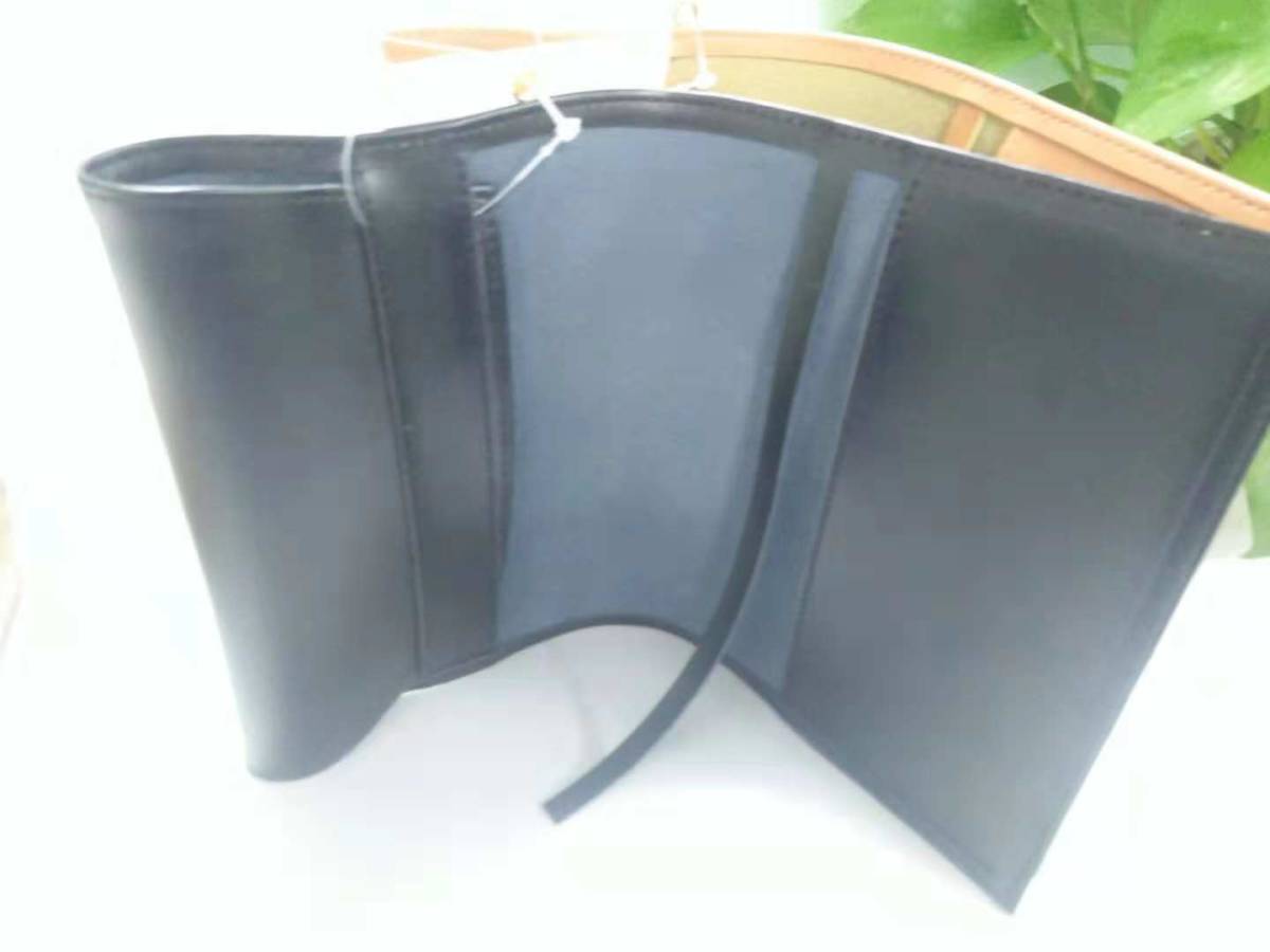  original leather book cover library book@ size book mark attaching black hand made usually using, in present .Good!