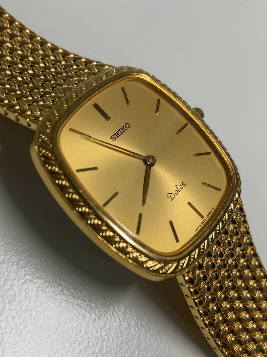 SEIKO セイコー Dolce 8N40-5040 ドルチェ ゴールド文字盤 2針 SEIKO セイコー Dolce 8N40-5040 ドルチェ ゴールド文字盤 2針