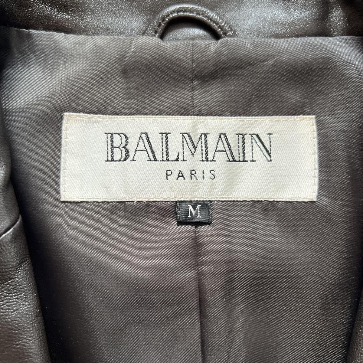 極美品】バルマンパリス『高級感が溢れ出す』BALMAIN 高級 羊革