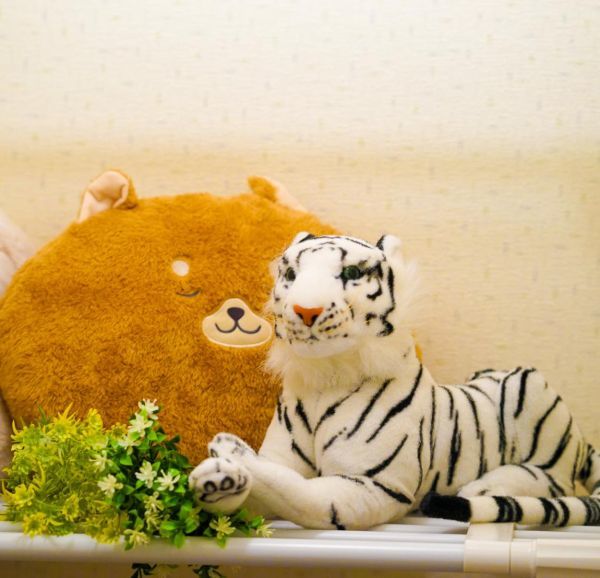  мягкая игрушка белый ta-ga-.. тигр . настоящий большой симпатичный белый Dakimakura 40 см синий глаз 