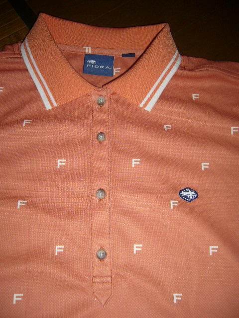 885-58*:FIDRA Fidra polo-shirt with short sleeves size.L/Q(M degree ) color. orange golf wear 