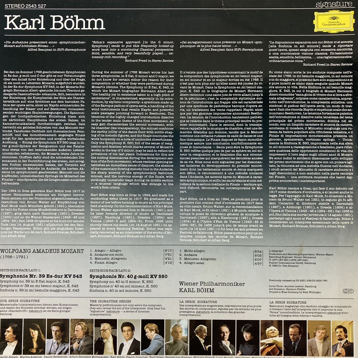 【LP】モーツァルト / 交響曲 第39番 K543・第40番K550_画像2
