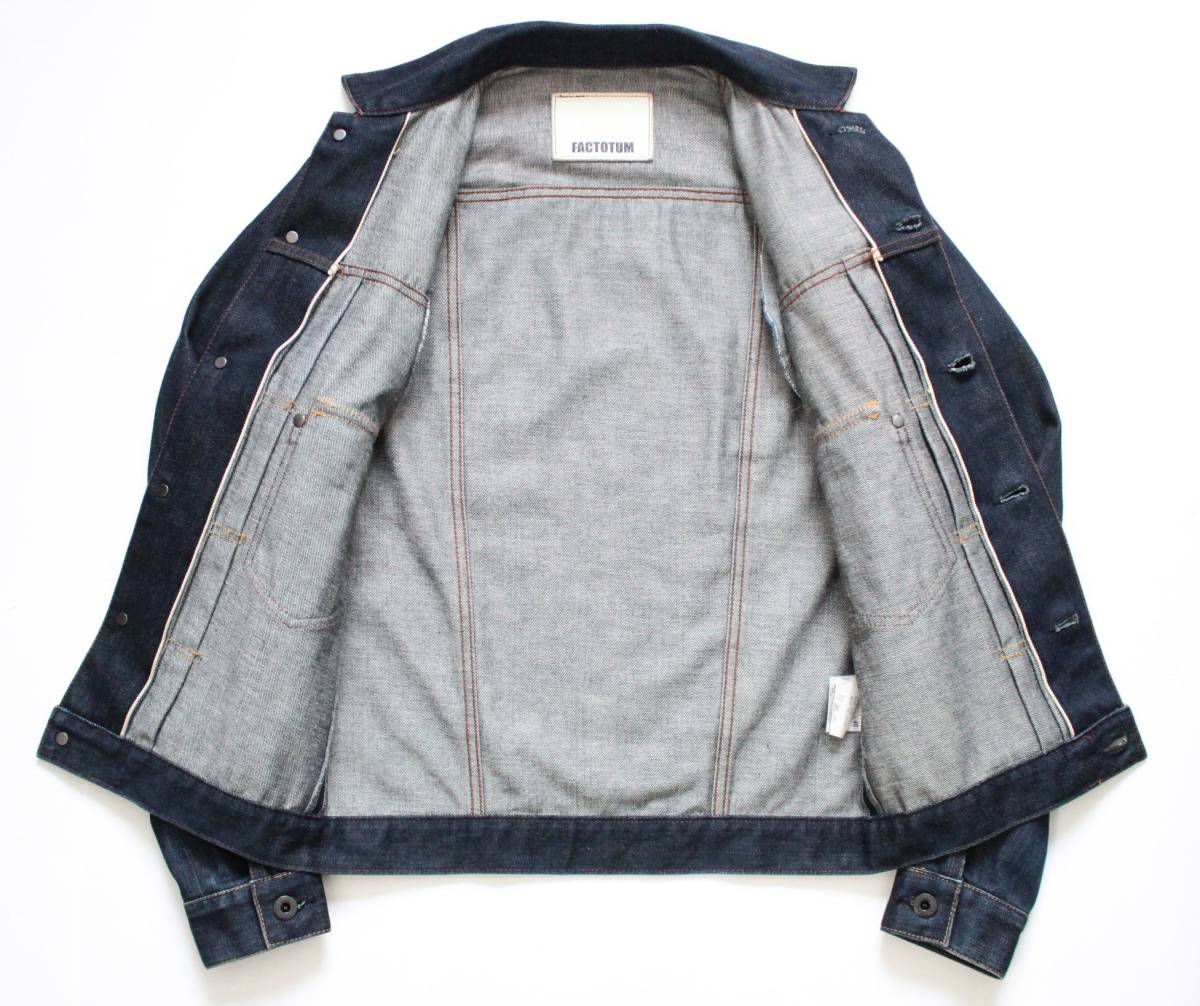 【 FACTOTUM ... 】 индиго  Denim   ... лак  пиджак   размер  46 G... 0126010 ... синий  ...  тонкий  ...　