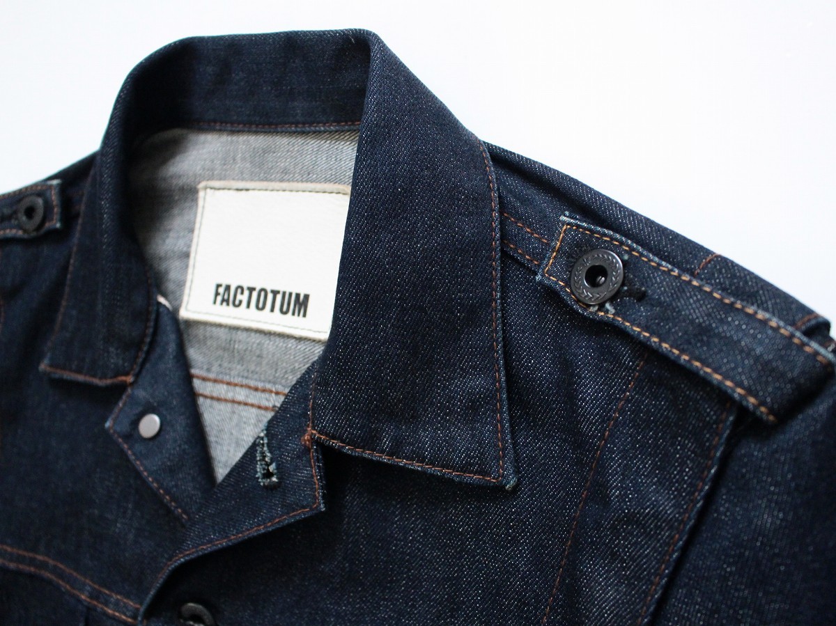 【 FACTOTUM ... 】 индиго  Denim   ... лак  пиджак   размер  46 G... 0126010 ... синий  ...  тонкий  ...　