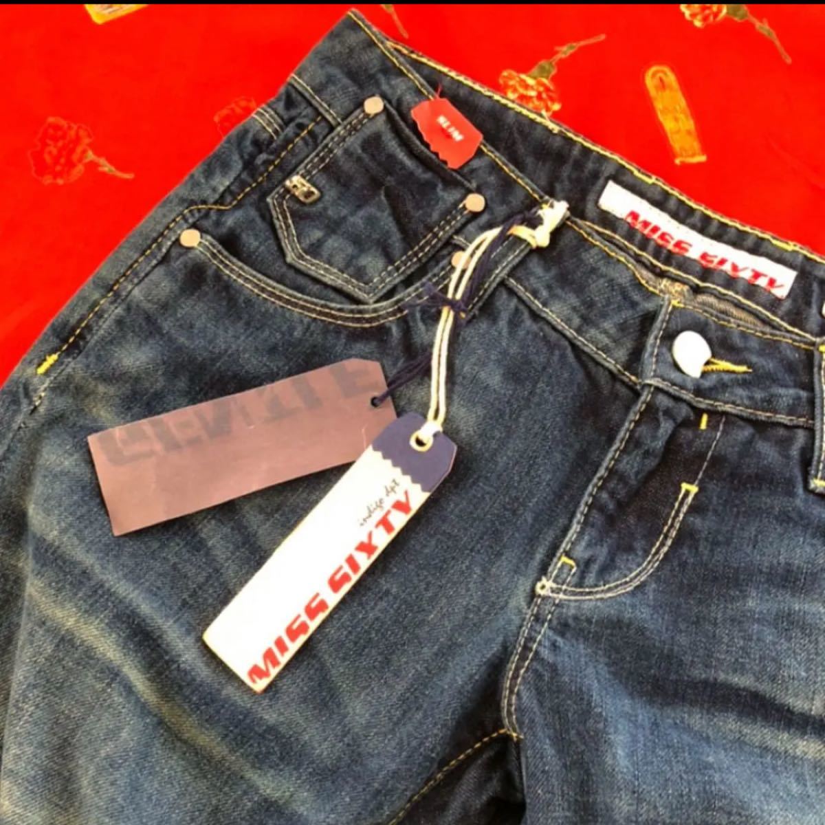 新品 MISS SIXTY デニム ウォッシュ加工 27インチ ミスシックスティ EDWIN LEVI''S ヴィンテージ