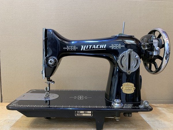 HITACHI アンティークミシン TYPE HA FORM1□黒ミシン□HA-1□レトロ