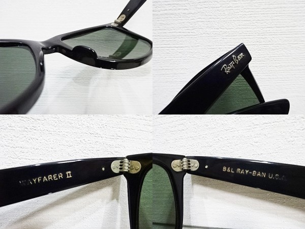 廃盤 90s 美品 B&L 黒 54mm ウェイファーラー2 RAYBAN USA BL 廃盤 90s 美品 B&L 黒 54mm ウェイファーラー2 RAYBAN USA BL