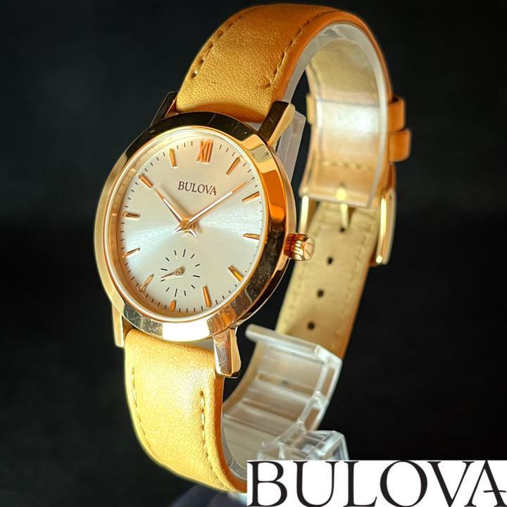 新品本物 【BULOVA】ブローバ/レディース腕時計/お洒落/ローズゴールド