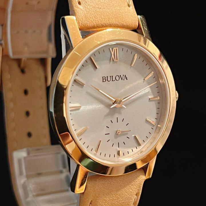 新品本物 【BULOVA】ブローバ/レディース腕時計/お洒落/ローズゴールド