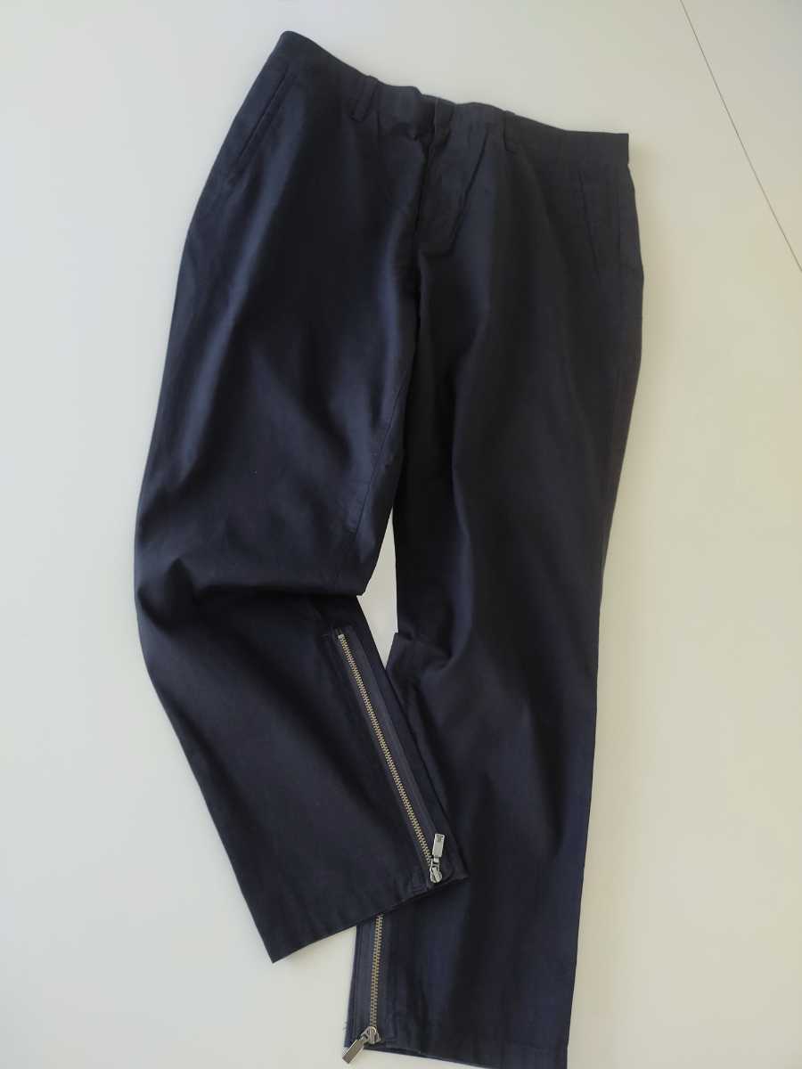 送料185円♪ ランバン オン ブルー LANVIN en Bleu テーパードパンツ ネイビー 48 made in Japan_画像2