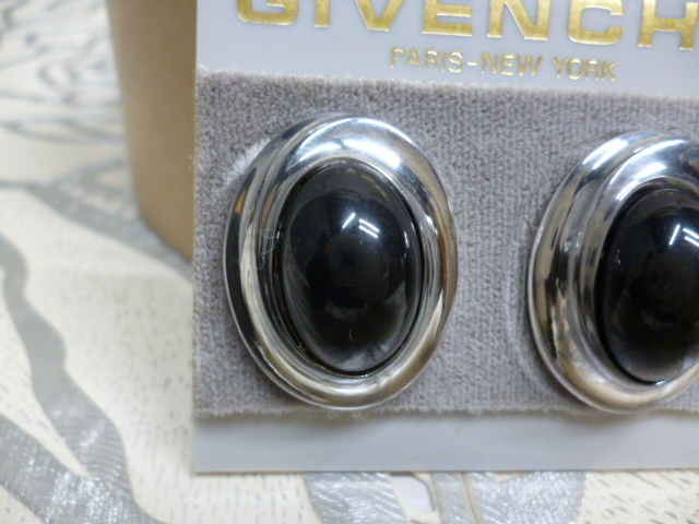 GIVENCHY серьги Givenchy серебряный цветной камень Vintage retro 