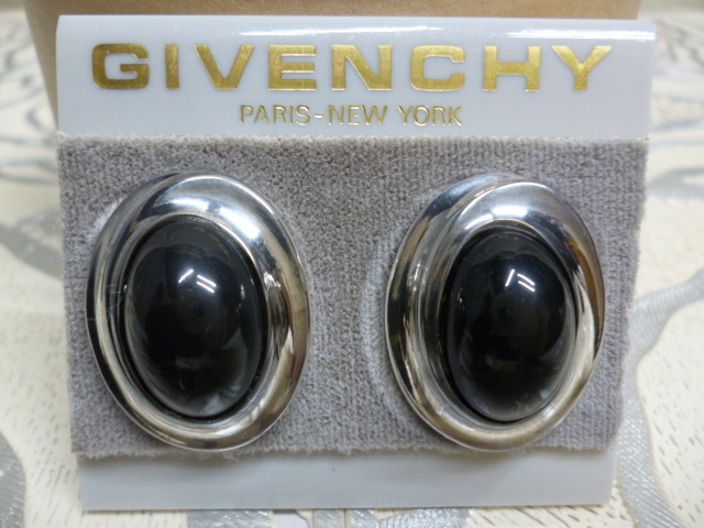 GIVENCHY серьги Givenchy серебряный цветной камень Vintage retro 