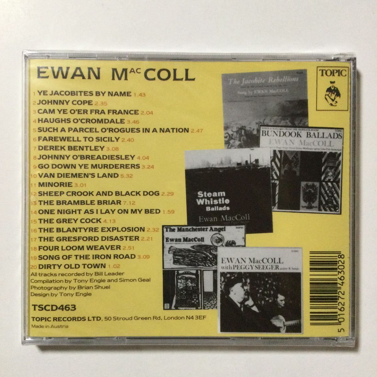 未開封CD. EWAN MACCOLL（イワン・マッコール）/ REAL MacCOLL バーコード 5016272463028の画像2